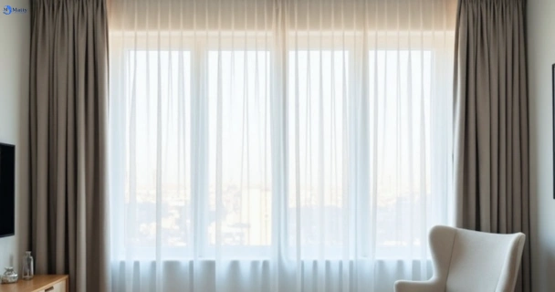 Freshly steam cleaned curtains in mascot-nsw QLD